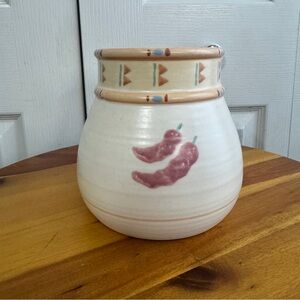 Treasure Craft Taos chili pepper utensil holder jar